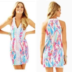 Colorful Halter Neck Women Dress